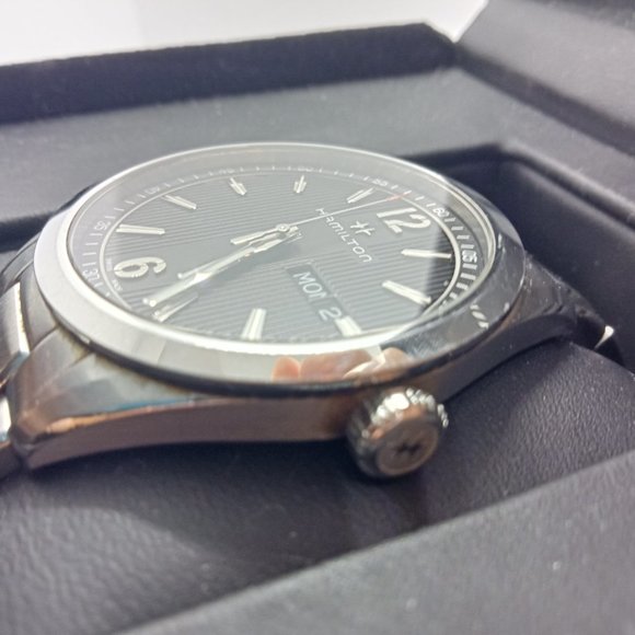 HAMILTON Broadway H433110 Day Date Black Dial Quartz Men's Watch - Picture 4 of 12